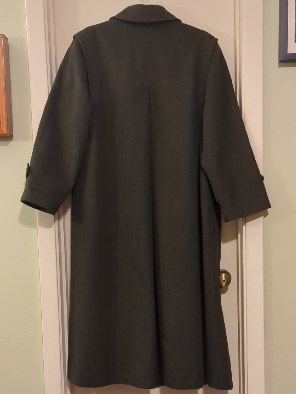 Vintage Schneiders Salzburg Austrian Loden Wool Trench Coat Sz 8/38 - Picture 15 of 16
